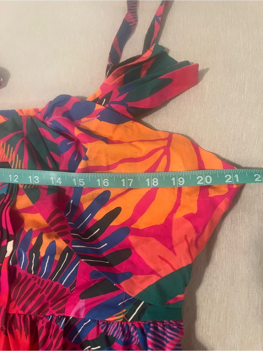 FARM Rio Tropical Floral Midi Dress in Orange, Pink, Green, Blue - Picture 7 of 8
